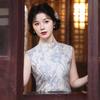 Sleeveless national style new Chinese daily Suzhou long cheongsam improved young 1011 new women's high sense summer