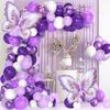 Purple Butterfly Balloon Arch - Birthday & Wedding Decoration