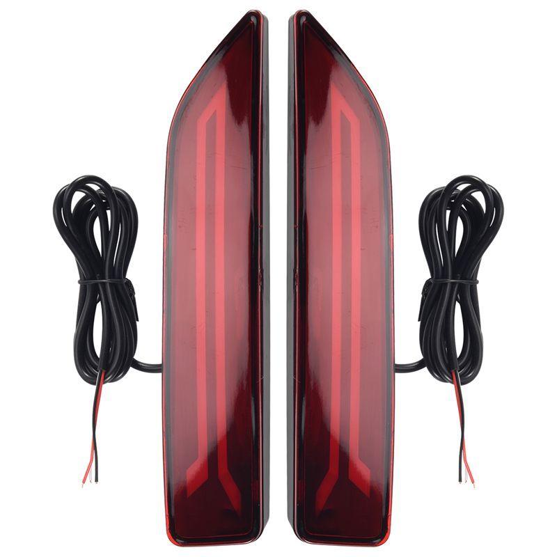 2PCS For Honda CRV CR-V 2007 2008 2009 Multi-Function LED Rear Bumper Light Rear Fog Lamp Auto Bulb Brake Light Reflector