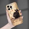 Cat playful pattern couple phone case suitable for iPhone 17 16 15 14 13 12 11 Pro/Max/Plus anti fall frosted soft case