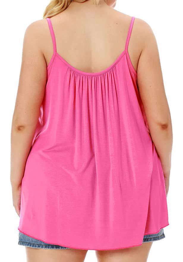 Canottiera Elastica Costinata da Donna Taglie Forti 2025 - Tre Colori, Top Sexy da Indossare all'Esterno