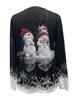 Directional large size women's round neck long sleeve Christmas digital printed T-shirt directional