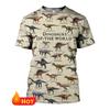 Vintage Summer Men's T-shirt 3d Print Dinosaur Pattern Series T-shirt Loose Comfortable Unisex Top Fashion Round Neck Kids Tees