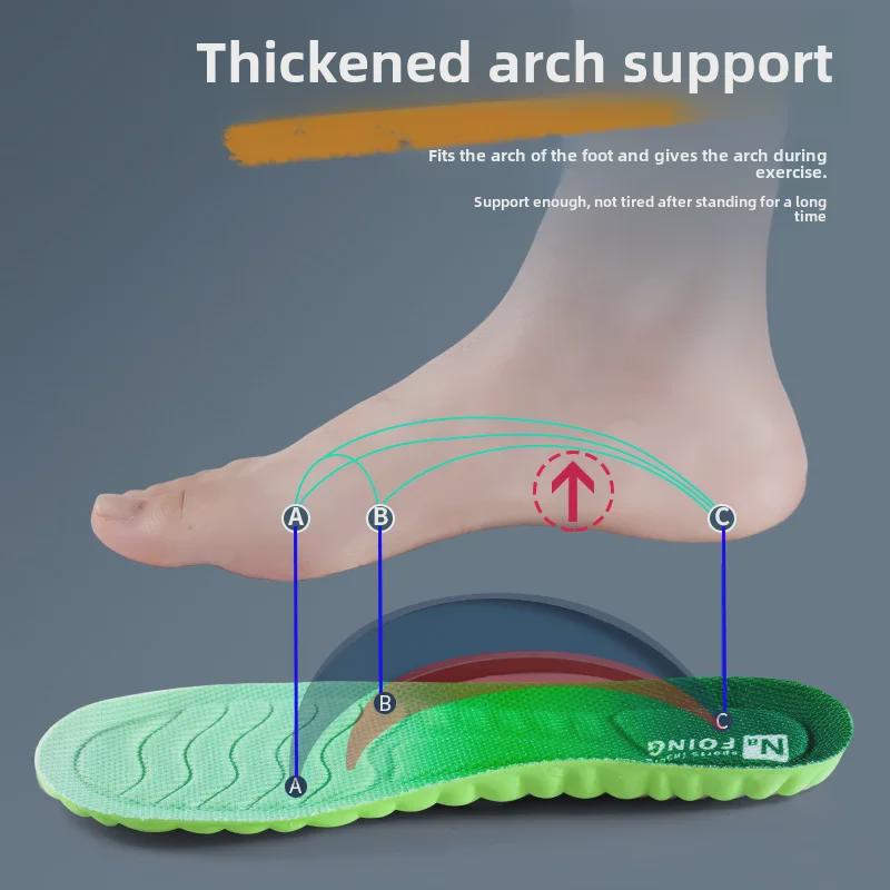 4D Sports High Elastic Shock Absorption Comfort Insole - Men's & Women's Winter Version, Super Soft for Long-Term Standing with Arch Support