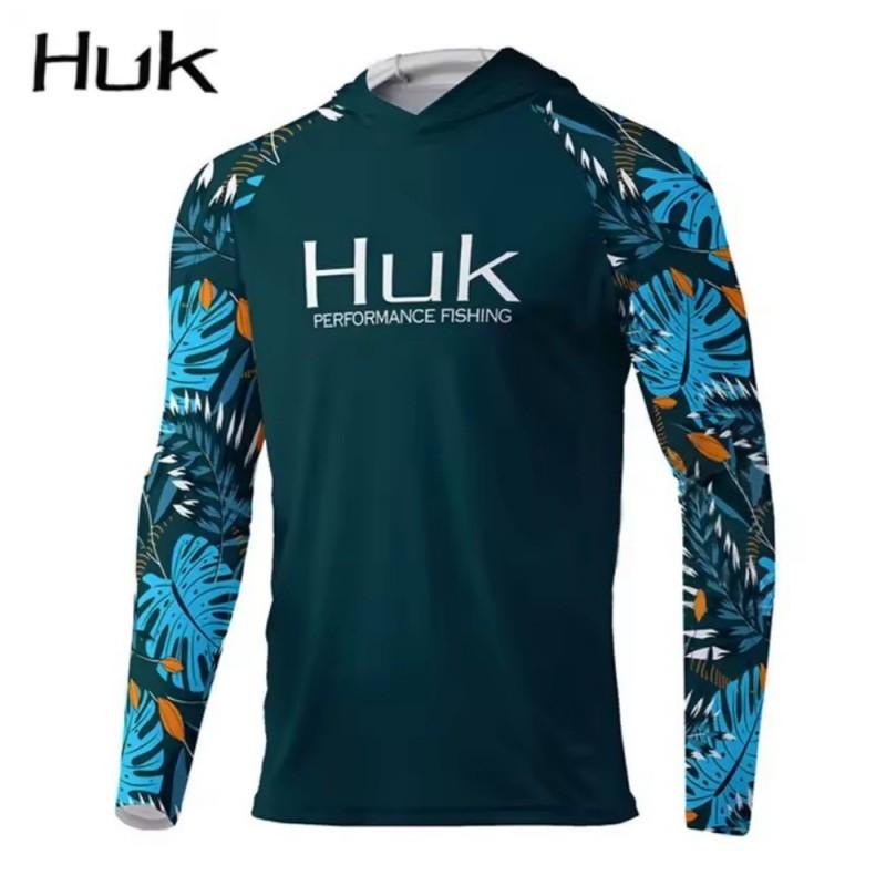 Herren Langarm Kapuzen-Fischerhemd UPF 50 Schnelltrocknend Atmungsaktiv Sonnenschutz Outdoor Sportbekleidung Sommer Herbst