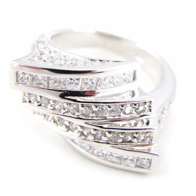 White 'Quattuor' Silver Ring