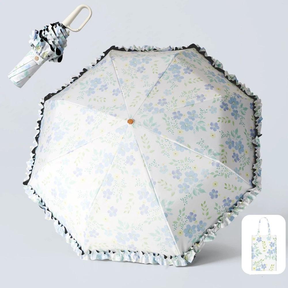 Loop Buckle Handle Manual Folding Umbrella Ultra-light Portable Sun Umbrella Sun Protection