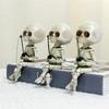 Funny Small Skeleton Fishing Sitter Resin Statues Ornaments for Home Garden Decor