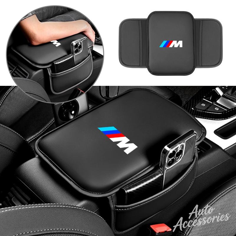 AAACF1 Car Armrest Box Pad Auto Armrest Mat Auto Accessories For BMW M Performance E46 E90 E60 F10 F30 E39 E36 F20 E87 G30 E92 E91 X5