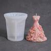 Silicone Mold For 3D Dress Shaped Aromatherapy-Candle And Plaster Decoration DIY Craft Tool
