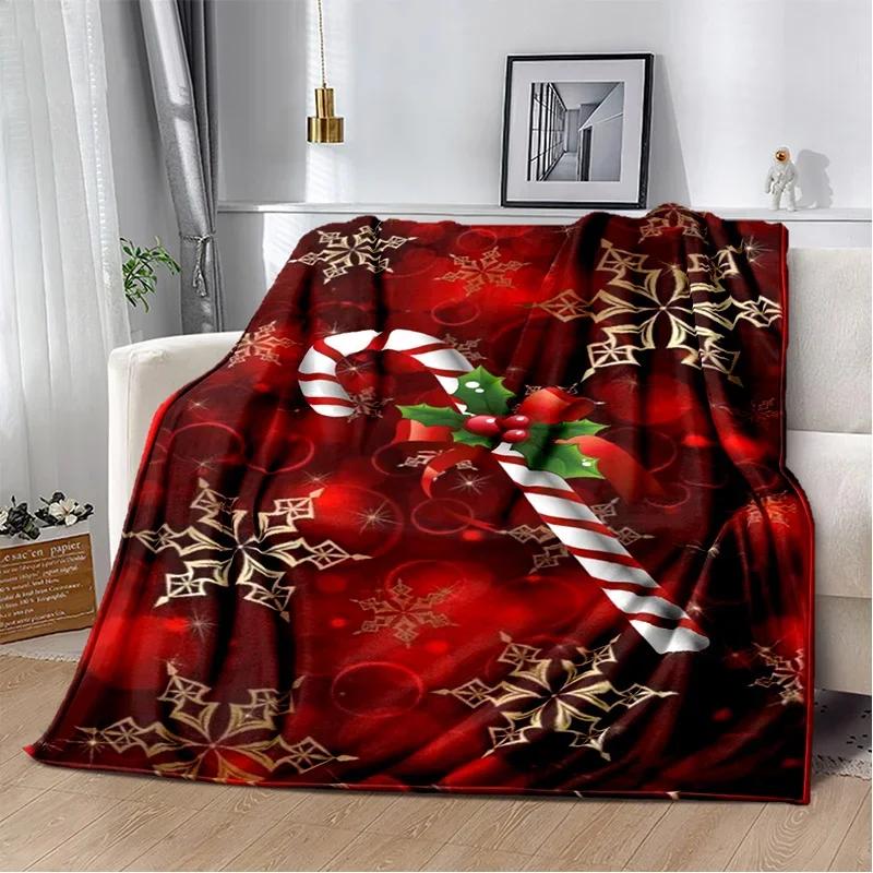 Merry Christmas Tree Santa Claus Kids Gift Cartoon Plush Blanket,Flannel Blanket Throw Blanket for Living Room Bedroom Bed Sofa