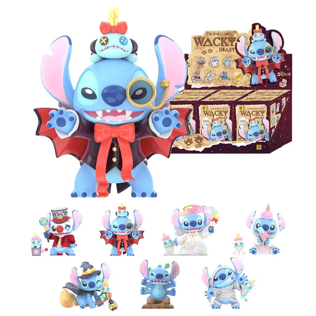 TOP TOY Disney Mischievous Diary Series Box of Gachapon Blind Box Figures Soft Vinyl PVC Premium Toys Birthday Gift Stitch Christmas Gift Stitch's 2.0