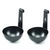 1/2PCS Stainless Steel Boiling Eggs Spoon with Hook Black Nonstick Egg Molds Egg Heating Chocolate Butter Kitchen Tool Supplies