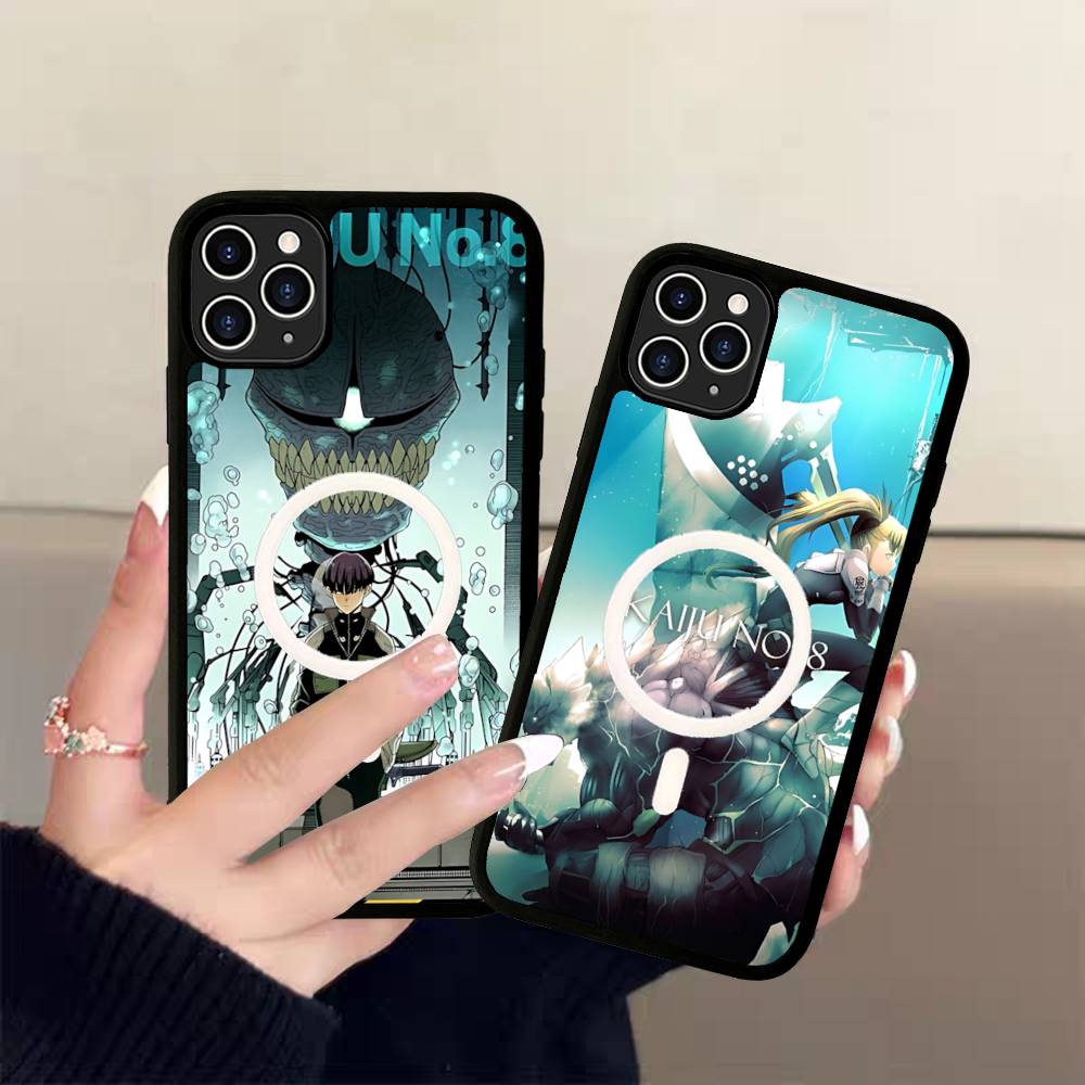 Japan Classic Comics K-Kaiju No8 Anime Magnetic Case For IPhone 17 16 14 13 12 11 15 Pro Max Plus Wireless Charge Phone Cover