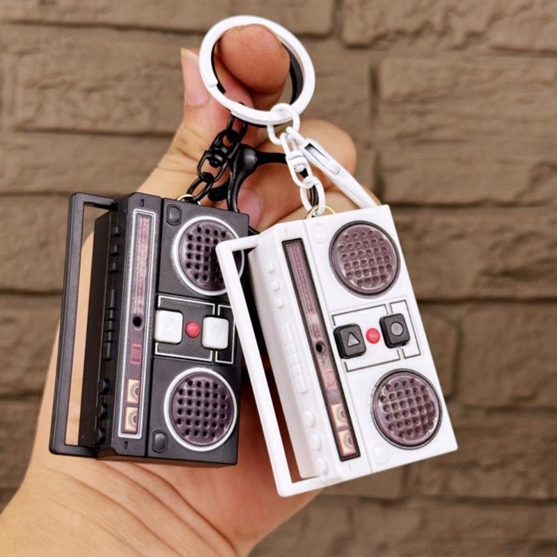 Mini Voice Recorder Keychain Recorder Keychain Creative Tape Recorder Keychain Portable Keychain Pendants for Backpacks
