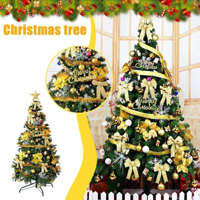 Faltbarer Weihnachtsbaum mit mehreren Dekorationen für Kinder, Dekoration für drinnen und draußen, für Weihnachtsfeiern, Garten und Zuhause, leicht zusammenzubauen