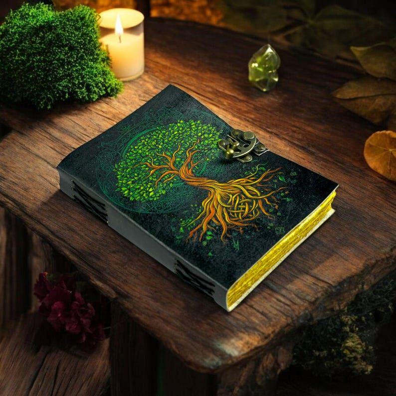 Tree of Life Leather Grimoire:  Book of Shadows