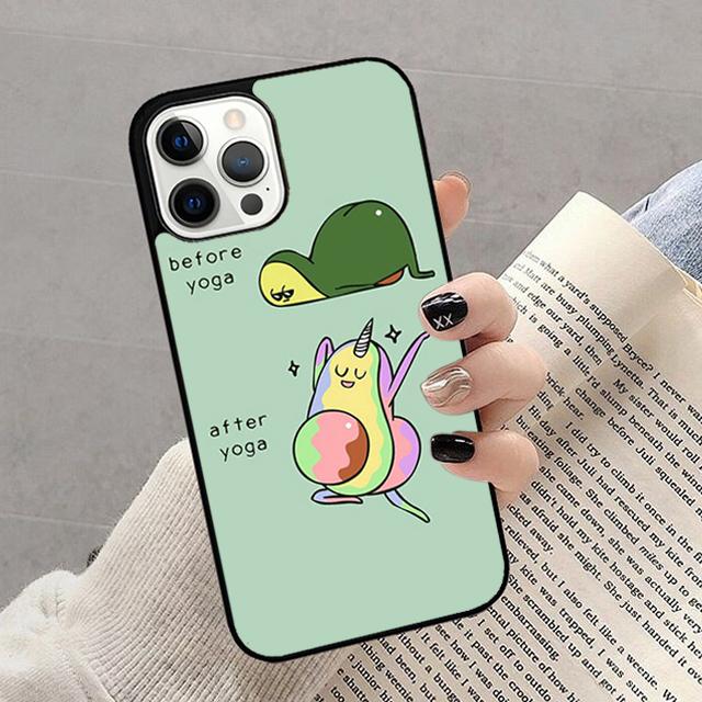 Avocado Yoga Phone Case For iPhone 17 Air 16 15 14 13 12 11 Pro Max Plus Max Cover Shell