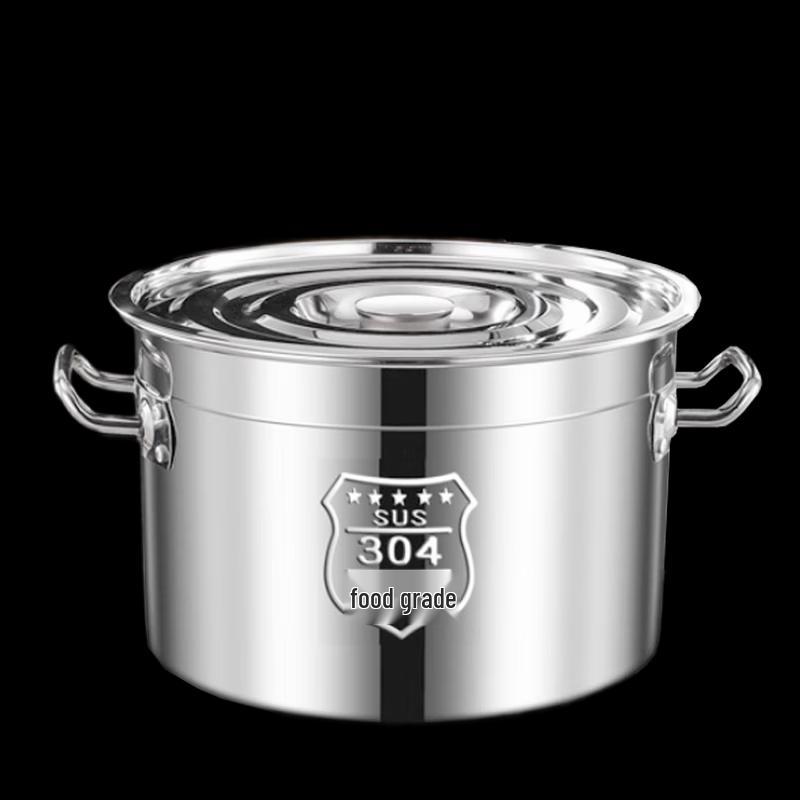 Jing Ling Xin Extra Thick 304 Stainless Steel Induction Soup Pot with Lid