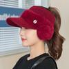New Women Winter Hat Streetwear Faux Fur Warm Ponytail Cap Fashion Decorate Beanie Hat For Female Casual Earflap Knitted Hat
