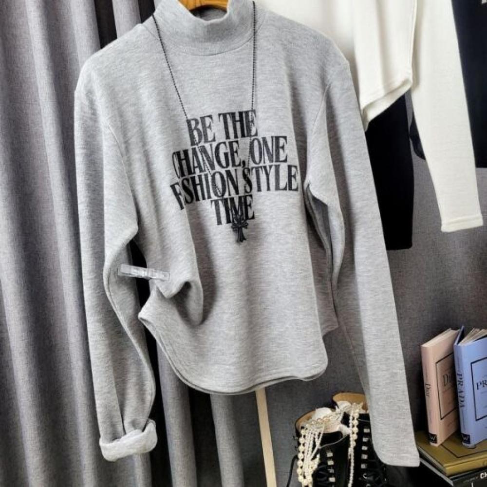 C S In The Room Women S Change fleeCe leTTerIng Ribbed Polo Long Sleeve T ShirT 