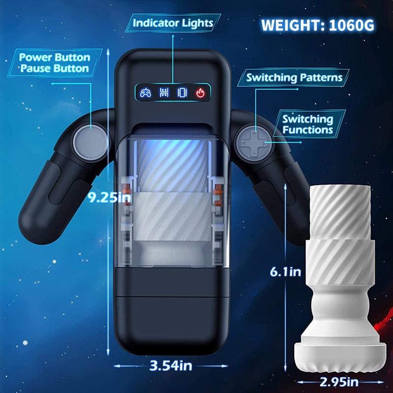 Automatic Male Masturbator Cup 10 Thrusting&Vibration Modes Heating Function with Phone Holder Stroker Adult Sex Toys For Men