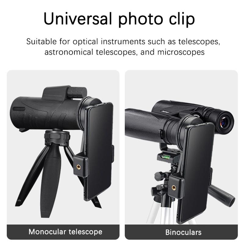

Upgrade Universal Cell Phone Adapter Bracket Clip Mount Rotary Clamp Soft Rubber Material For Binocular Monocular Telescope чёрный