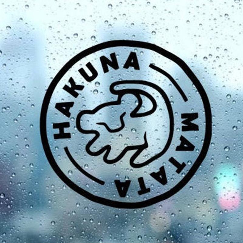 

Black / Silver Lion King hakuna Matata vinyl car stickers, car windshield decorative waterproof fun stickers, new s1291 15cm-15cm чёрный