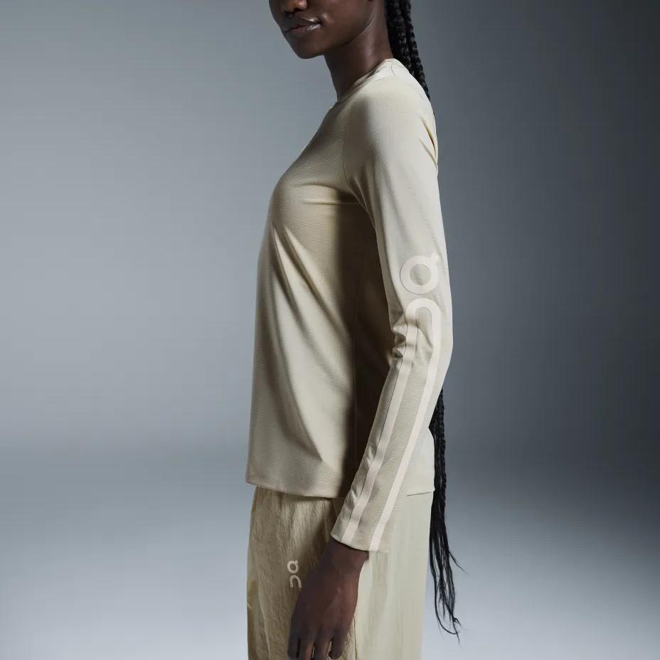 On Solid Color Fashi Simple Round Neck Lg Sleeve T-Shirt Women Tops Desert 1WE30480603