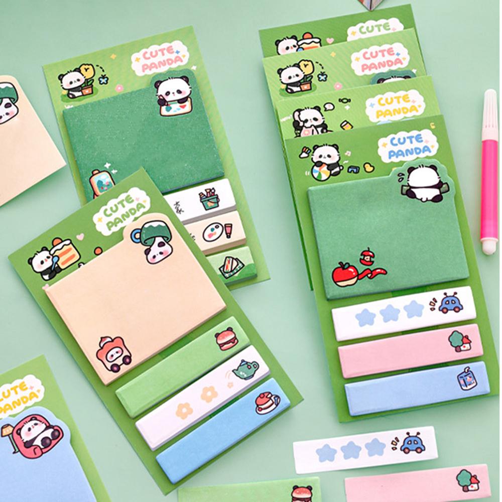 1 Piece Kawaii Cute Panda Paper Sticky Notes Creative Notepad Memo Pads Office School Stationery Adhesive Stickers Decoration