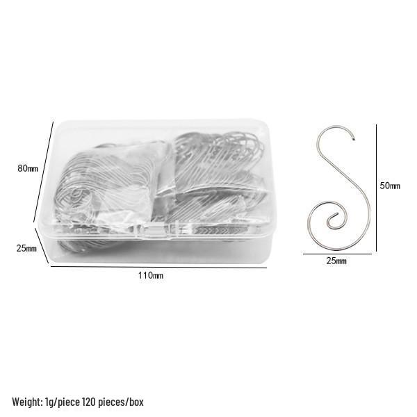 Metalowe haczyki S z drutu na ozdoby świąteczne, biżuterię i skarpety bożonarodzeniowe