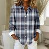 Women's Shirt Blouse Christmas Print Button Long Sleeve Casual Basic Shirt Collar Regular Top