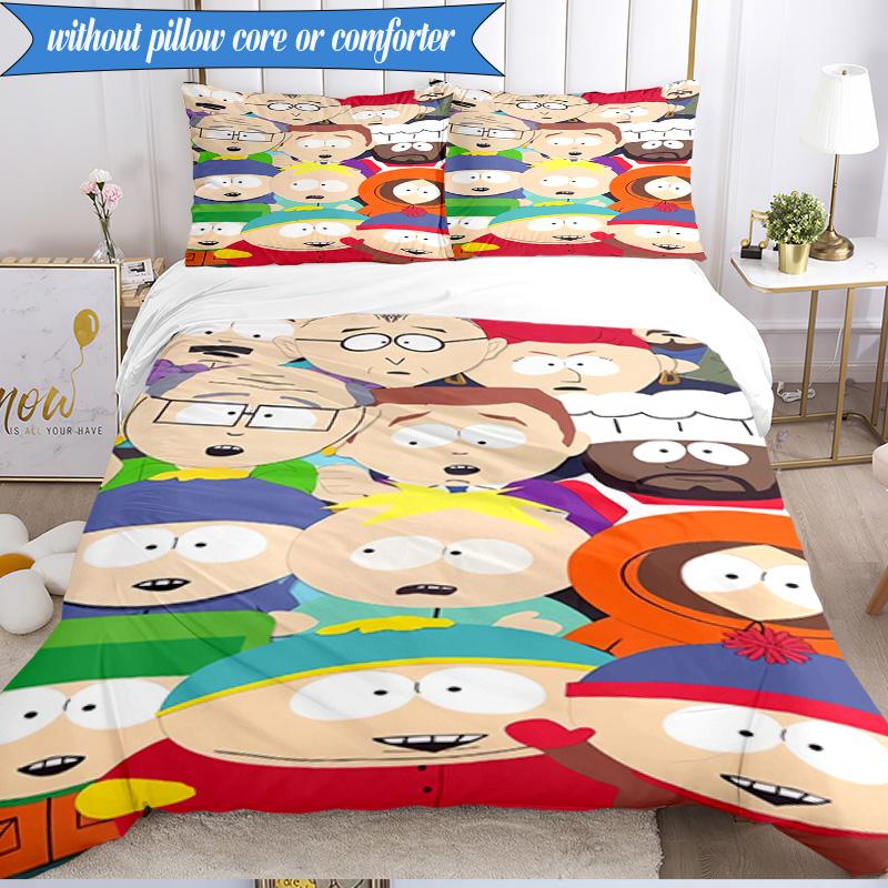 South Friends Adventure 3pcs K-pop music group Bedding set,Ideal for Bedroom, Dormitory,Including Duvet Cover And 2pcs Pillowcases,Fan gifts