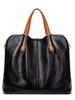 High-End Women's Large-Capacity Color-Block Leather Mother-and-Child Shoulder Tote