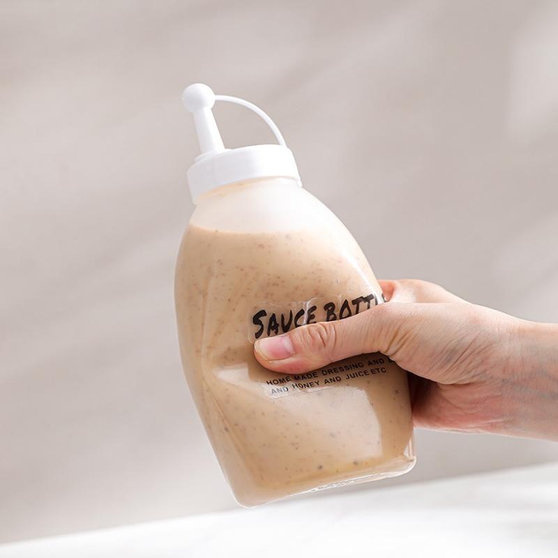 350/650 Ml Plastic Squeeze Bottles Condiments Dispenser Ketchup Mustard Sauce And Seasoning Bottle Kitchen Utensils