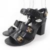 Great Sandals COCO Mark Turnlock Sandals In Leather Black 35.5 G37387 Used