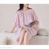 Cotton Double Gauze Pajama Size LL [Yes Family] Women's 100% Dress, Knee-Length, Summer, Flattering, Stylish, Pink,