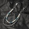 Turquoise Pendant Jeans Chain - Western Pearl Accessory Waist Keychain Trendy