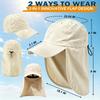 UPF Waterproof Sun Hat Foldable Unisex Baseball Cap with Neck Flap for and Running [EINSKEY] 50+ - Beach, Golf, Hiking, Fishing,
