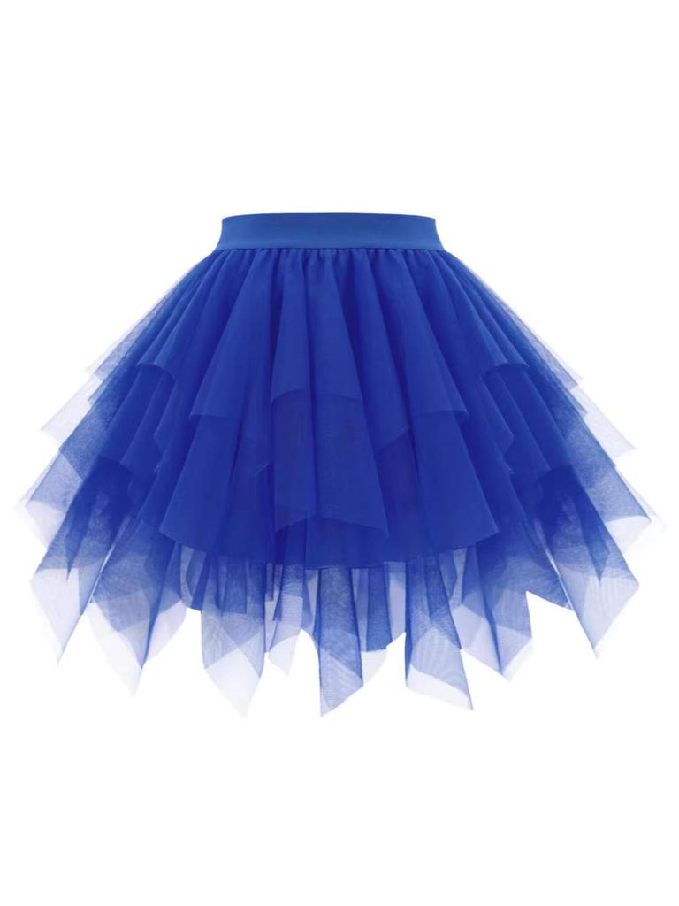 Women's Fluffy Mesh Ruffle Skirt - Short Princess Style