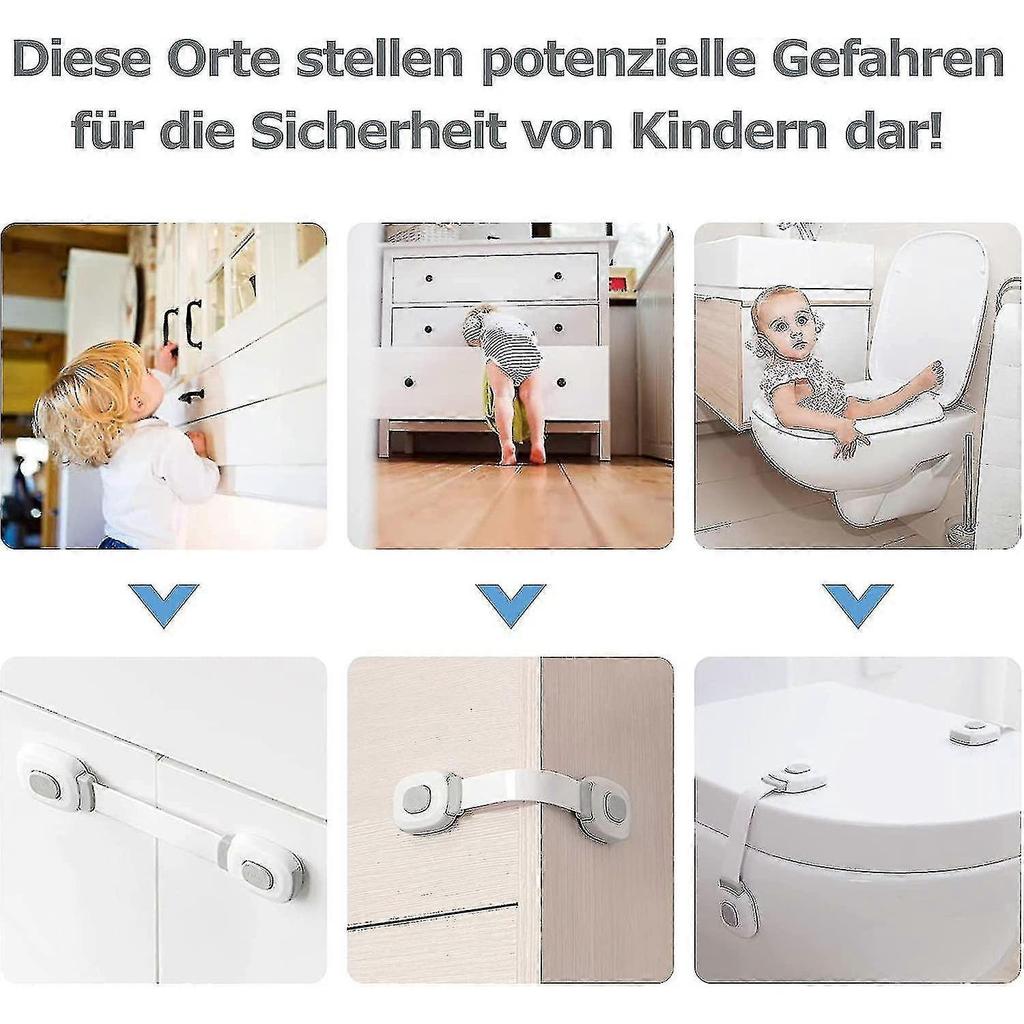Baby Safety Door Block 6 Pieces, Drawer Blocks Cupboard Latches And Fridge Safety Child Closet Baby Protection Home