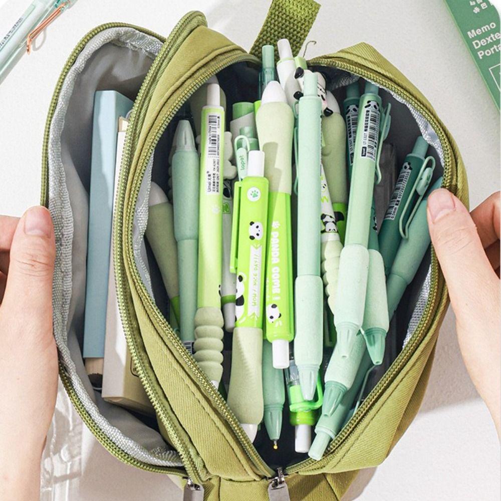 Large Capacity Pen Bag Multifunctional Stationery Organizer Gift Pencil Case Students