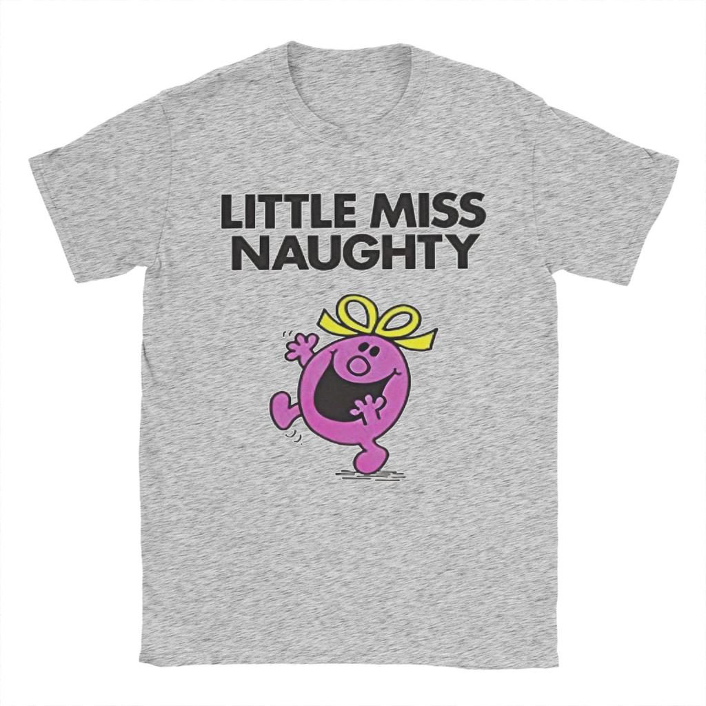 Little Miss Naughty T Shirt Cotton Novelty T-Shirts Crew Neck Mr Men Little Miss Tee Shirt Short Sleeve Clothes Plus Size