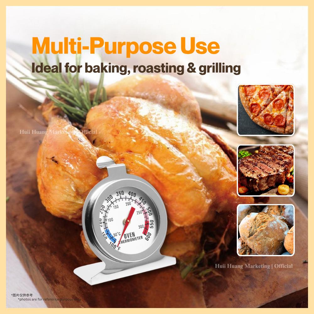 Oven Thermometer Accurate 50-300°C/100-600°F Grill Fry Chef Smoker Gauge Stainless Steel Thermo Meter Kitchen Cooking Baking