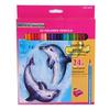 Marco 4100 Student Oil-Based Colored Pencils Set, 24 Colors with Sharpener