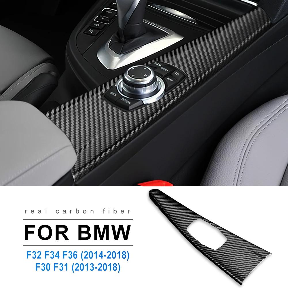 Hard Dry Carbon Fiber For BMW F30 F31 F32 F34 F36 M3 F80 LHD RHD Car Multimedia Knob Button Panel Cover Sticker Trim Accessories