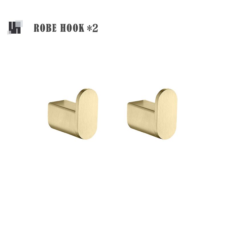 Gold Brushed Bathroom Accessories Hardware Set Toilet Brush Holder Paper Holder Towel Bar Rack Robe Hook Soap Dish Towel Ring