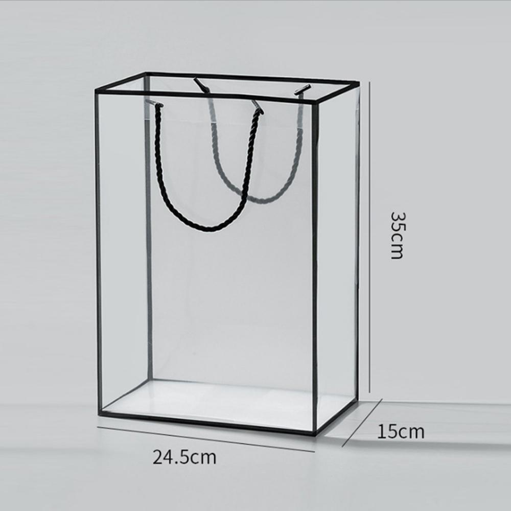 

Прозрачная сумка-тоут Подарочный букет цветов Упаковочные пакеты Сумки из ПВХ чёрный