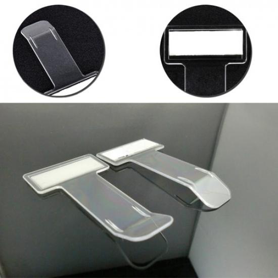 2Pcs Car Vehicle Parking Ticket Permit Card Holder Sticker Clip For Windscreen
