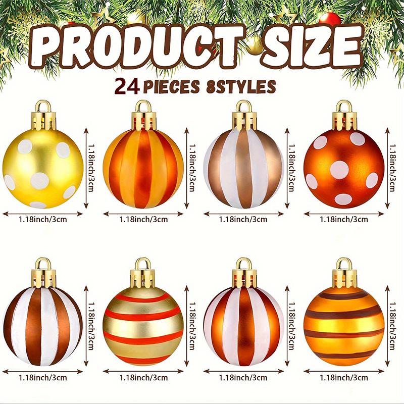 

3СМ Праздничный Топпер для Подарка Аксессуары Рождественская Вечеринка Сувениры Миниатюрные Рождественские Шары Набор Оптом Экологичный Мини-Декор Оптом 24 ШТ.